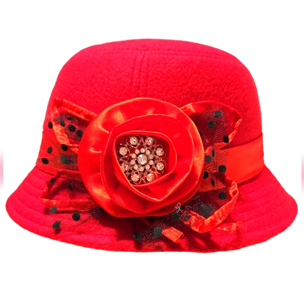 ``RH25754 - NNT Red Fedora Winter Hat